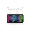 Mini Klavye Smarttv Işıklı Bluetooth Kablosuz Televizyon Ps3 Dizüstü Tabletler Ve Telefonlar İçin