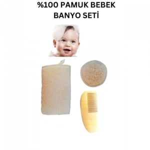 %100 Pamuk Bebek Banyo Seti