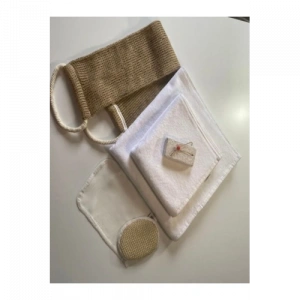 %100 Keten 6lı Banyo Hamam Seti