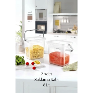 2’li Multibox Deterjanlık Kutusu & Banyo Düzenleyici & Saklama Kutusu 6 Lt Şeffaf