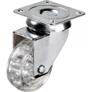 301 - 50x20 Mm Şeffaf Makaralı Tablalı Teker