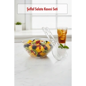 3,5 Lt Beyaz Akrilik Kare Salata ve Servis Kasesi Seti – 3 Parça