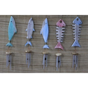 Ahşap Balıklı Metal Çan No:5