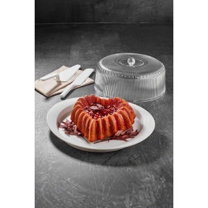 Akrilik Barok Füme 4 Parça Kek Fanus & Kek Saklama Kabı & Şık Sunum Organizeri