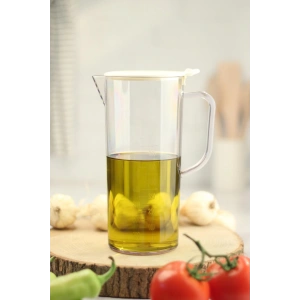 Akrilik Ölçekli 1 Lt Sürahi & Ölçü Kabı (Buzdolabı Kapak Rafına Sığar)