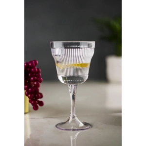 Akrilik Aquamarin 6lı Kadeh & Su Meşrubat Kahve Yanı Bardağı 300 ml ( Cam Değildir )