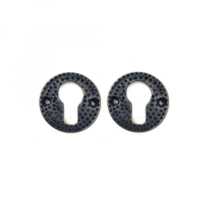 Antika Tarz Dekoratif Pirinç Oda Kilit Rozeti - 49mm, Oksit