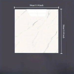 Beyaz Mermer Desenli Alüminyum Plastik Duvar Sticker (30*30)