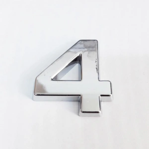 Cemax 4 Rakamı 3,75 Cm Krom Yapışkanlı