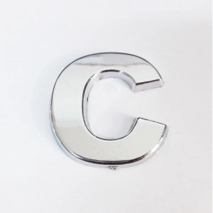 Cemax C Harfi  3,75 Cm Krom Yapışkanlı