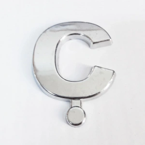 Cemax Ç Harfi  3,75 Cm Krom Yapışkanlı
