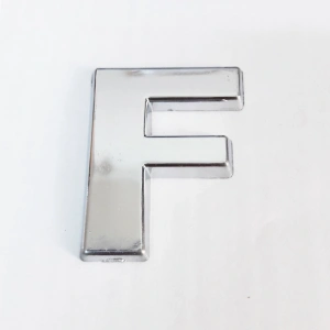 Cemax F Harfi  3,75 Cm Krom Yapışkanlı