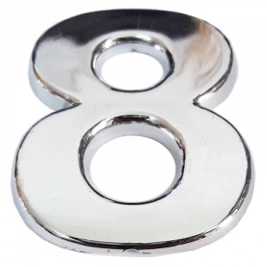 Cemax Krom Yapışkanlı 8 Rakamı 5 Cm