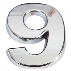 Cemax Krom Yapışkanlı 9 Rakamı 5 Cm