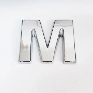 Cemax M Harfi  3,75 cm Krom Yapışkanlı