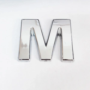Cemax M Harfi  3,75 Cm Krom Yapışkanlı