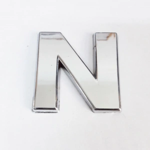 Cemax N Harfi  3,75 Cm Krom Yapışkanlı