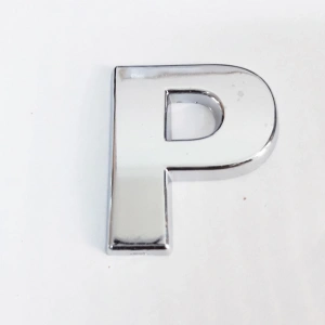 Cemax P Harfi  3,75 Cm Krom Yapışkanlı