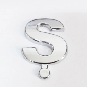 Cemax Ş Harfi  3,75 Cm Krom Yapışkanlı