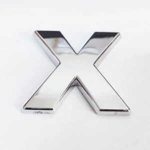 Cemax X Harfi  3,75 Cm Krom Yapışkanlı