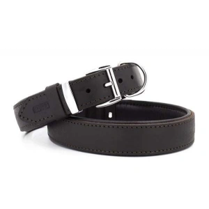 Doggie Yağlı Deri Köpek Boyun Tasması Large Kahverengi 3.5x52-60 Cm