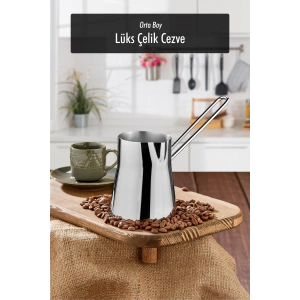 Paslanmaz Çelik 500 ml Orta Boy Cezve ( 6 Fincan Ölçüsünde )