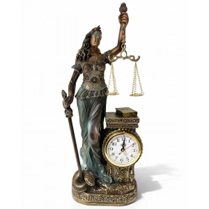 Polyester Saatli Adalet Figürü Alk4416