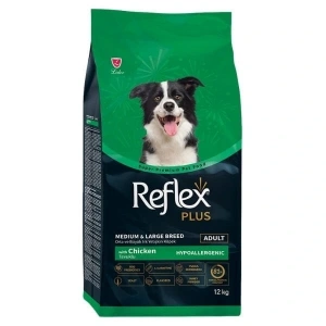 Reflex Plus Adult Orta ve Büyük Irk Tavuklu Yetişkin Köpek Maması 12 Kg