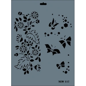Rich New Seri N-117 Stencil 35x25 cm