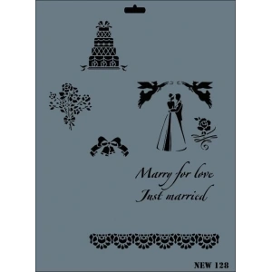 Rich New Seri N-128 Stencil 35x25 cm