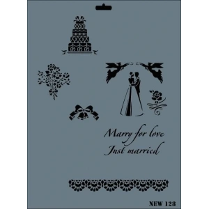 Rich New Seri N128 Stencil 35X25 Cm