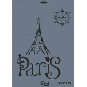 Rich New Seri N209 Stencil 35X25 Cm