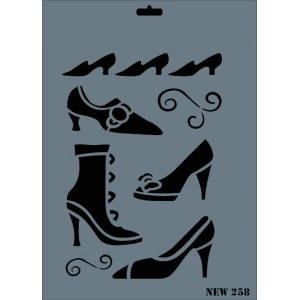 Rich New Seri N-258 Stencil 35x25 cm