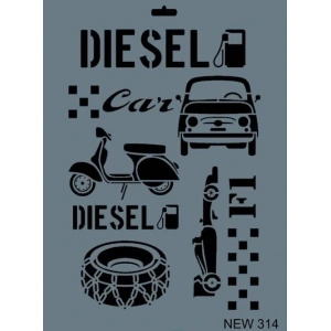 Rich New Seri N314 Stencil 35X25 Cm