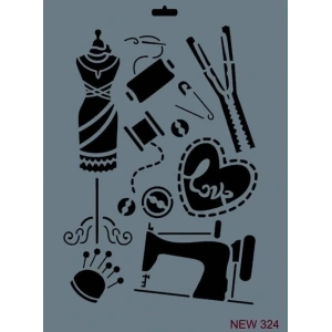 Rich New Seri N-324 Stencil 35x25 cm