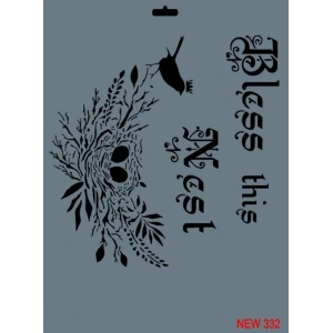 Rich New Seri N-332 Stencil 35x25 cm