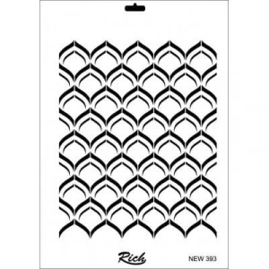 Rich New Seri N393 Stencil 35X25 Cm