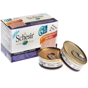 Schesir Multipack Biftekli Konserve Kedi Maması 1 Adet 6x50 Gr