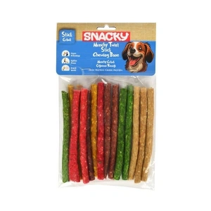 Snacky Munchy Renkli Burgu Çubuk Köpek Çiğneme Kemiği 15 Adet 105 Gr