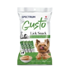 Spectrum Gusto Hindi Ördek Etli ve Ispanaklı Sıvı Yetişkin Köpek Ödül Maması 4x15 Gr