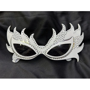 Taşlı Göz Kamaştıran Gecenin Yıldızı Beyaz Parti Alev Gözlük