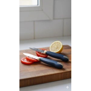 Tramontina 2’li Kısa Meyve Bıçağı Seti Paslanmaz Çelik Lacivert