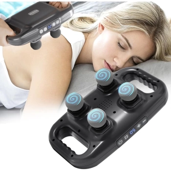 4 Başlıklı Masaj Sı - Ergonomik Derin Doku Sırt Ve Boyun Masaj Aleti Ağrı Ve Sızı Giderici