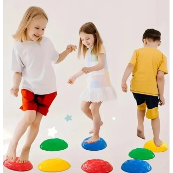 Çocuk Yarım Küre denge Ve Koordinasyon Adası 6 Lı Set