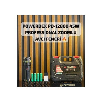 Pd-12800 45 Watt 4500 Lümen Zoomlu Profesyonel Avcı El Feneri