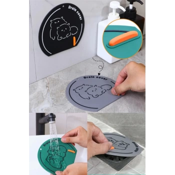 Silikon Kötü Koku Önleyici Mat Banyo Mutfak Lavabo İçin Gider Süzgeci