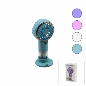 Su Spreyli Ve Telefon Tutacaklı Mini El Fanı