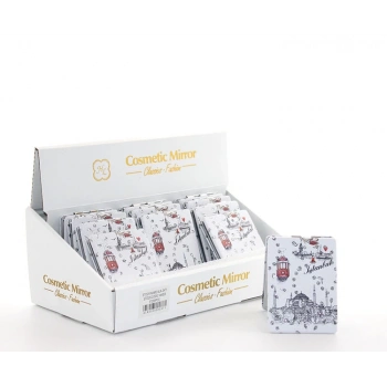 Taşlı İstanbul Tasarımı El Aynası İnce Model 8