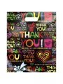 Çok Renkli Takviyeli Poşet Thankyou Desen 1000 Adet No:6