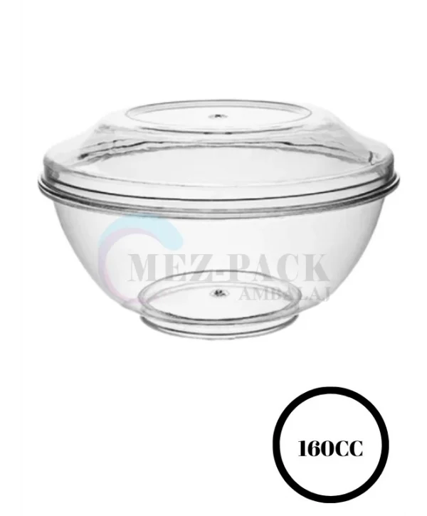 160cc Yuvarlak Kase Kapaklı 100 Adet